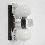 Space age wall lamp with 2 glass balls