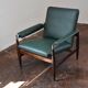 Fauteuil en palissandre & simili cuir modèle 112 par Leolux, années 1960