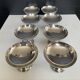 Set of 8 vintage stainless steel ice cream bowls