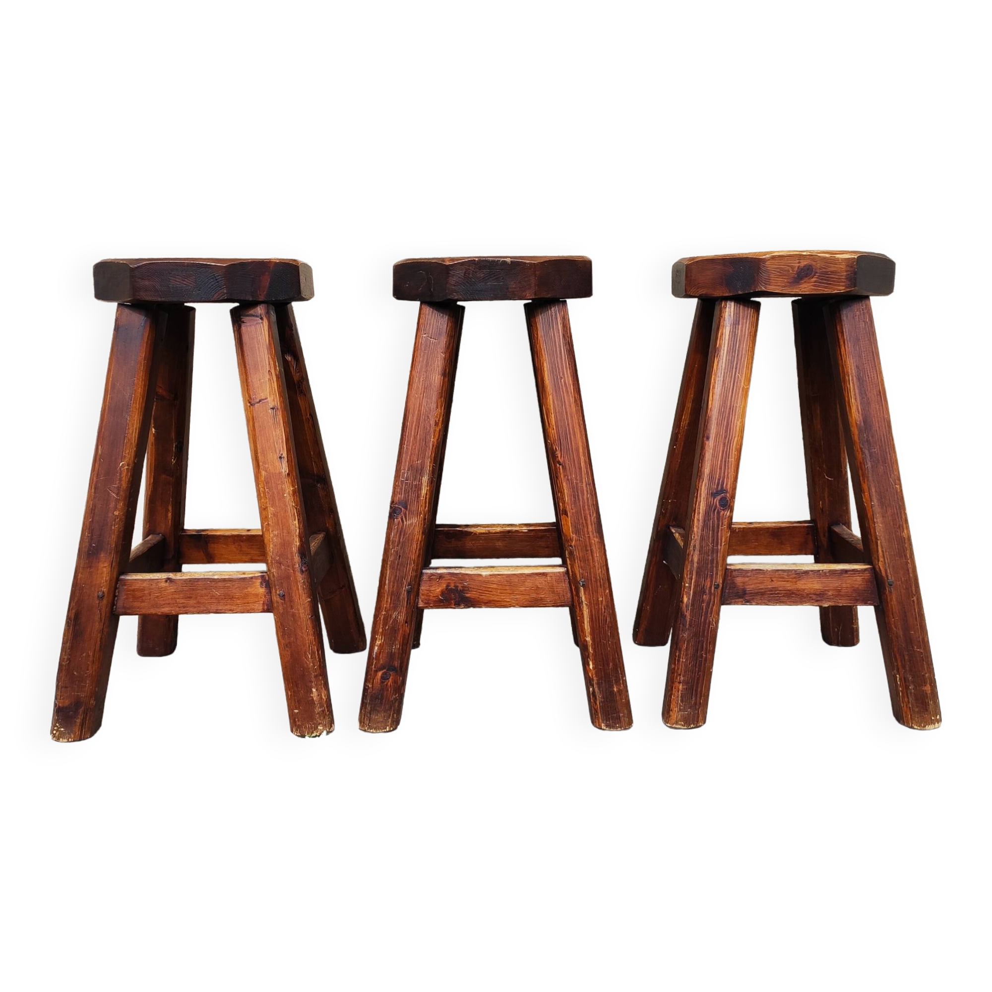 Vintage brutalist bar stools 1960/70