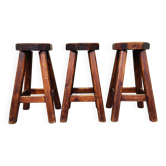 Tabourets de bar brutaliste Vintage 1960/70