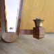 Vintage wooden wall light, wall light with art deco mirror