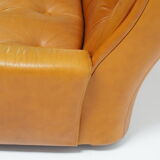 Leather two-seater by Michel Cadestin for Airborne