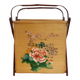 Travailleuse pliante paille de riz & bambou 1960