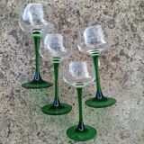 Retro Alsatian glasses x4