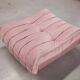 Togo Armchair and Pouf in Pearl Pink  Velvet