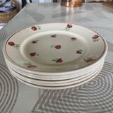 Set of 6 vintage and colorful flat plates