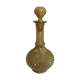 Old bottle decanter glass yellow geometric shape + Cap