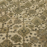 Hand-knotted anatolian antique 1970s 270 cm x 320 cm beige wool carpet