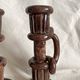 Pair of column candle holders in handmade ceramic
