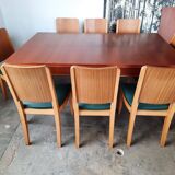 Large art deco mahogany table with extensions 260cm