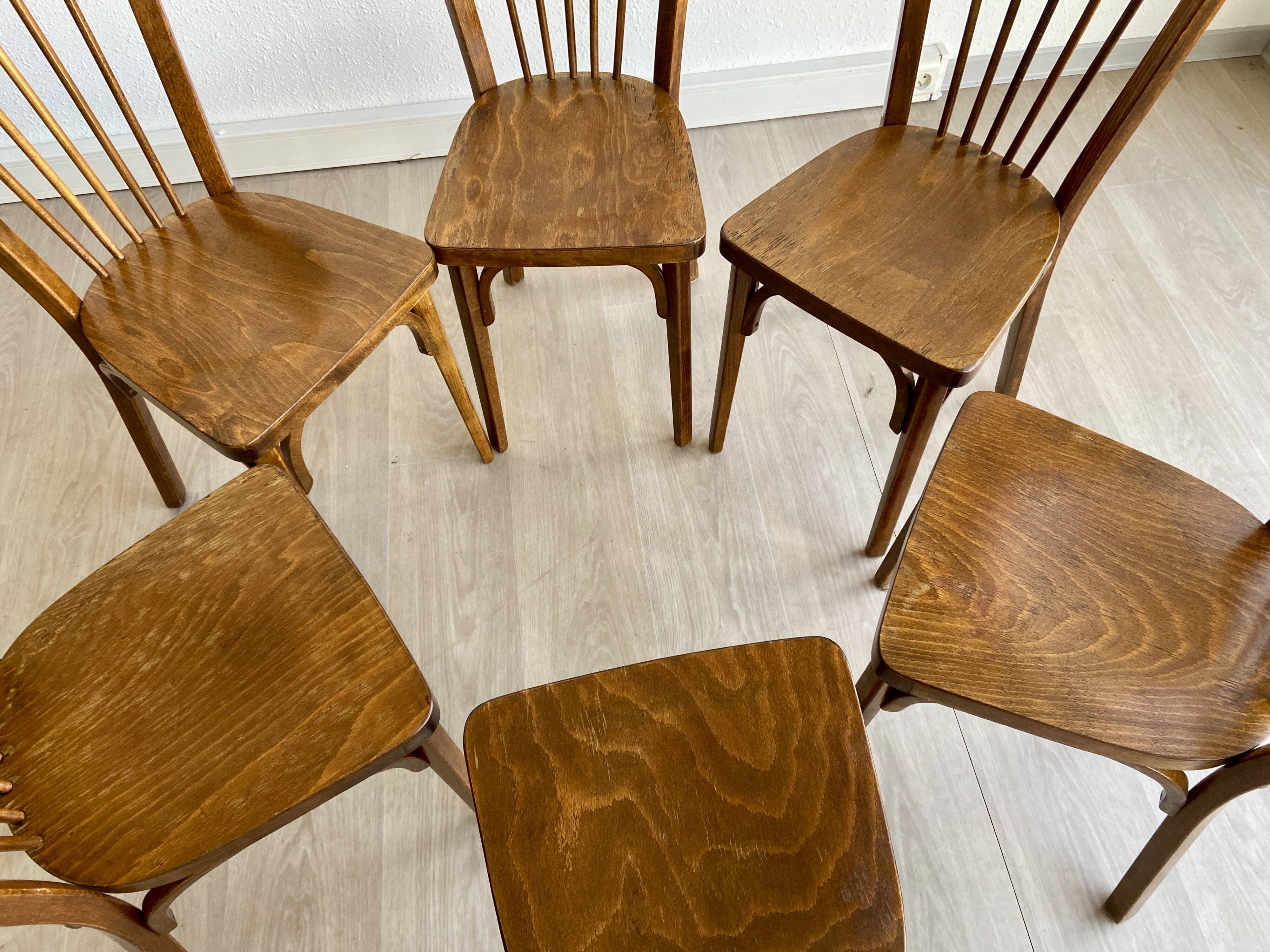 Set of 6 bistro chairs Baumann 60s