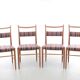 Set of 4 Scandinavian chairs by Yngve Ekstrom, Paul Smith fabric