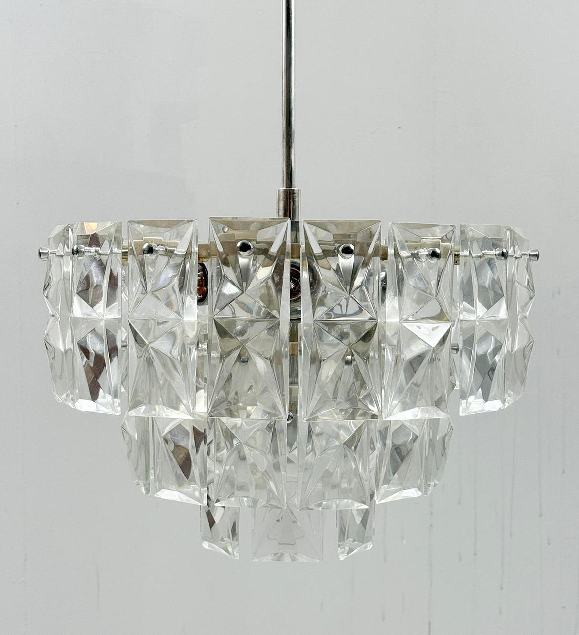 Mid-century chandelier/ceiling lamp by Kinkeldey, Germany, 1970s.