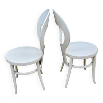 Pair of Baumann chairs, "seagull" model