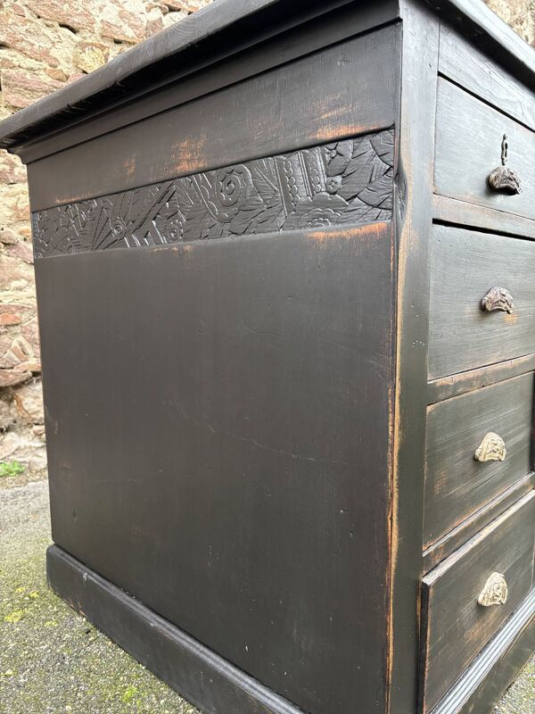 Comptoir de Mercerie à Tiroirs vintage 1930 vintage