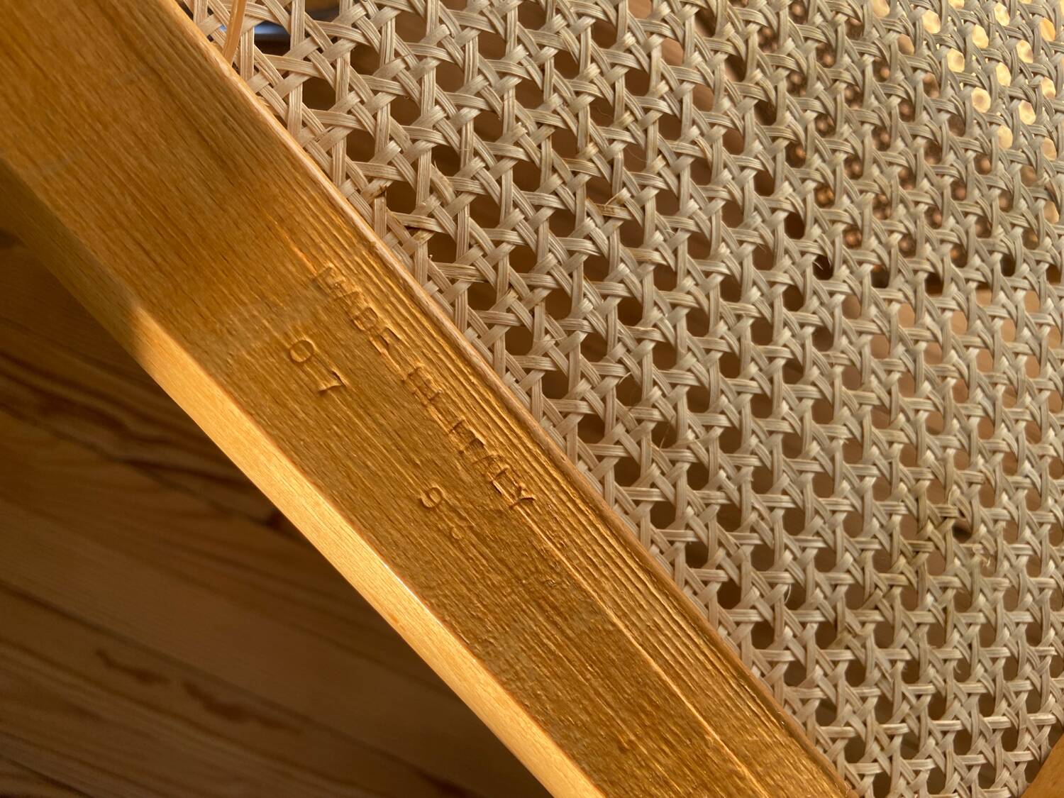 Paire de chaises cannées italiennes design Breuer