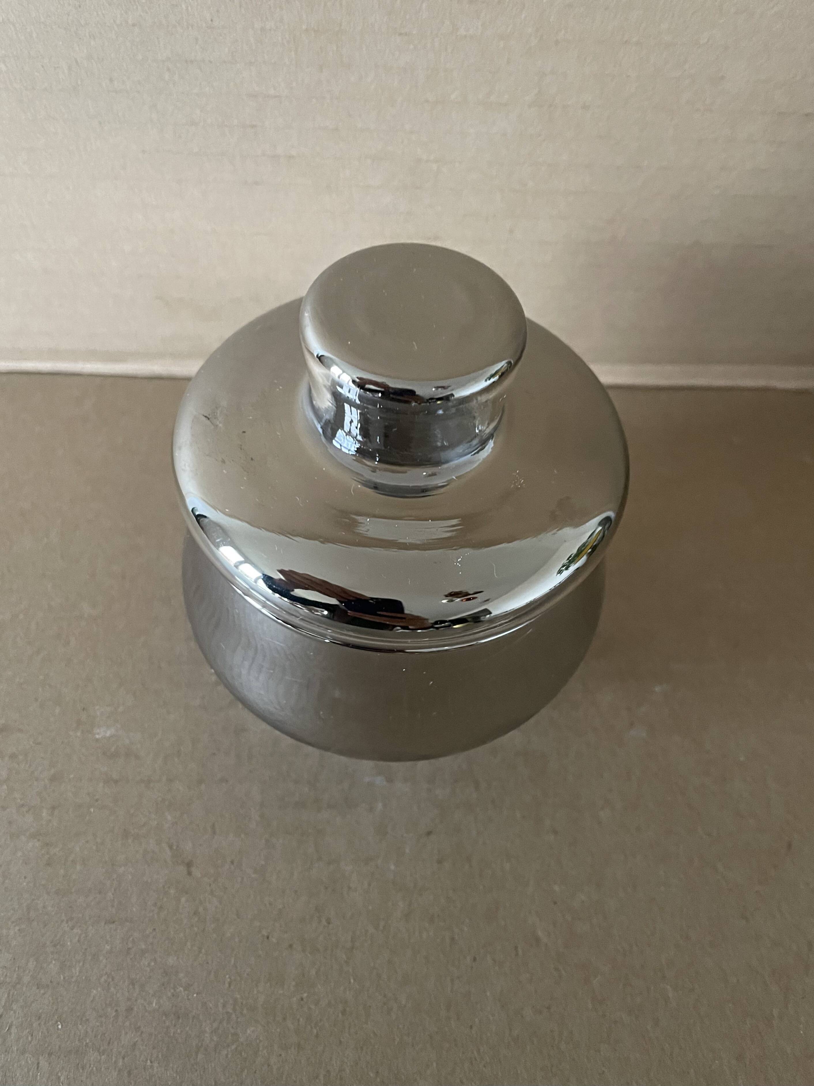 Bonbonnière en verre mercurisé