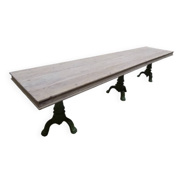 Comptoir en bois et fonte, XIXème s.