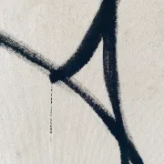 Female painting on unprimed canvas