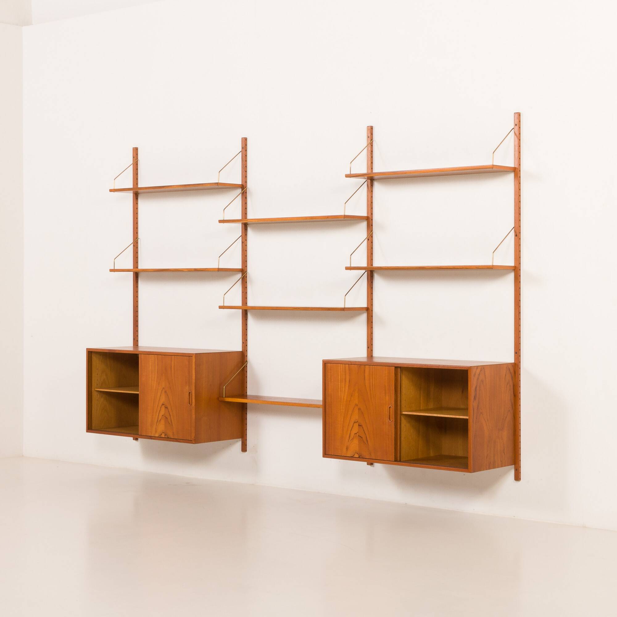 Hansen and Guldborg teak wall unit, HG furniture, 1960s