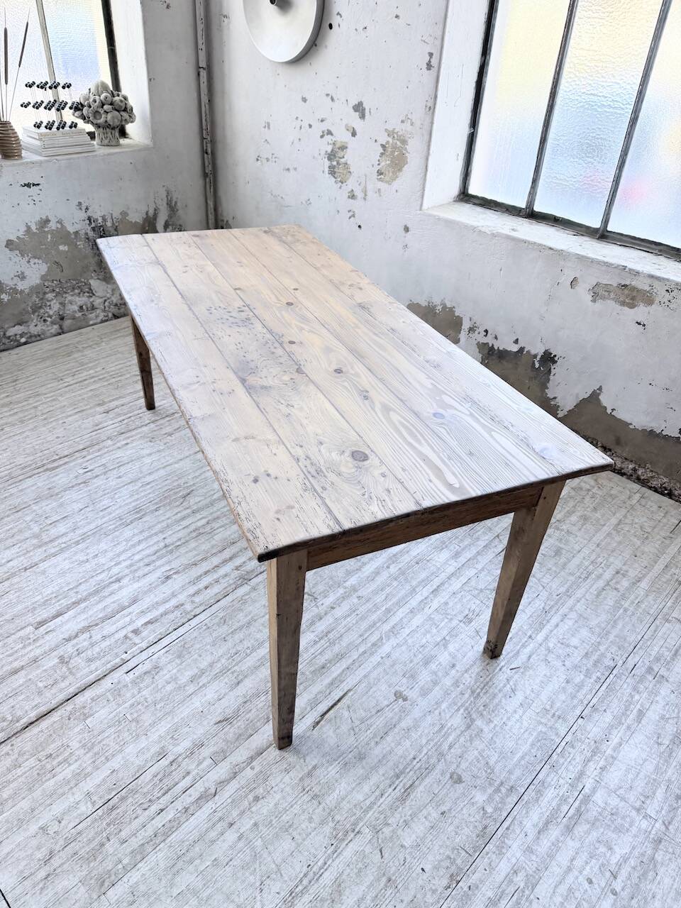 1950 pine farmhouse table 2m