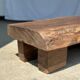 Asian solid wood quadripod brutalist coffee table H30 L81 l42