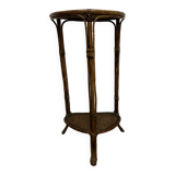 Small rattan pedestal table