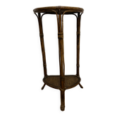 Small rattan pedestal table