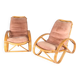 Paire de fauteuils en rotin « Bretzel »