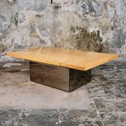 Coffee table bar in ash burl, Paul Michel for Roche Bobois, 1980.
