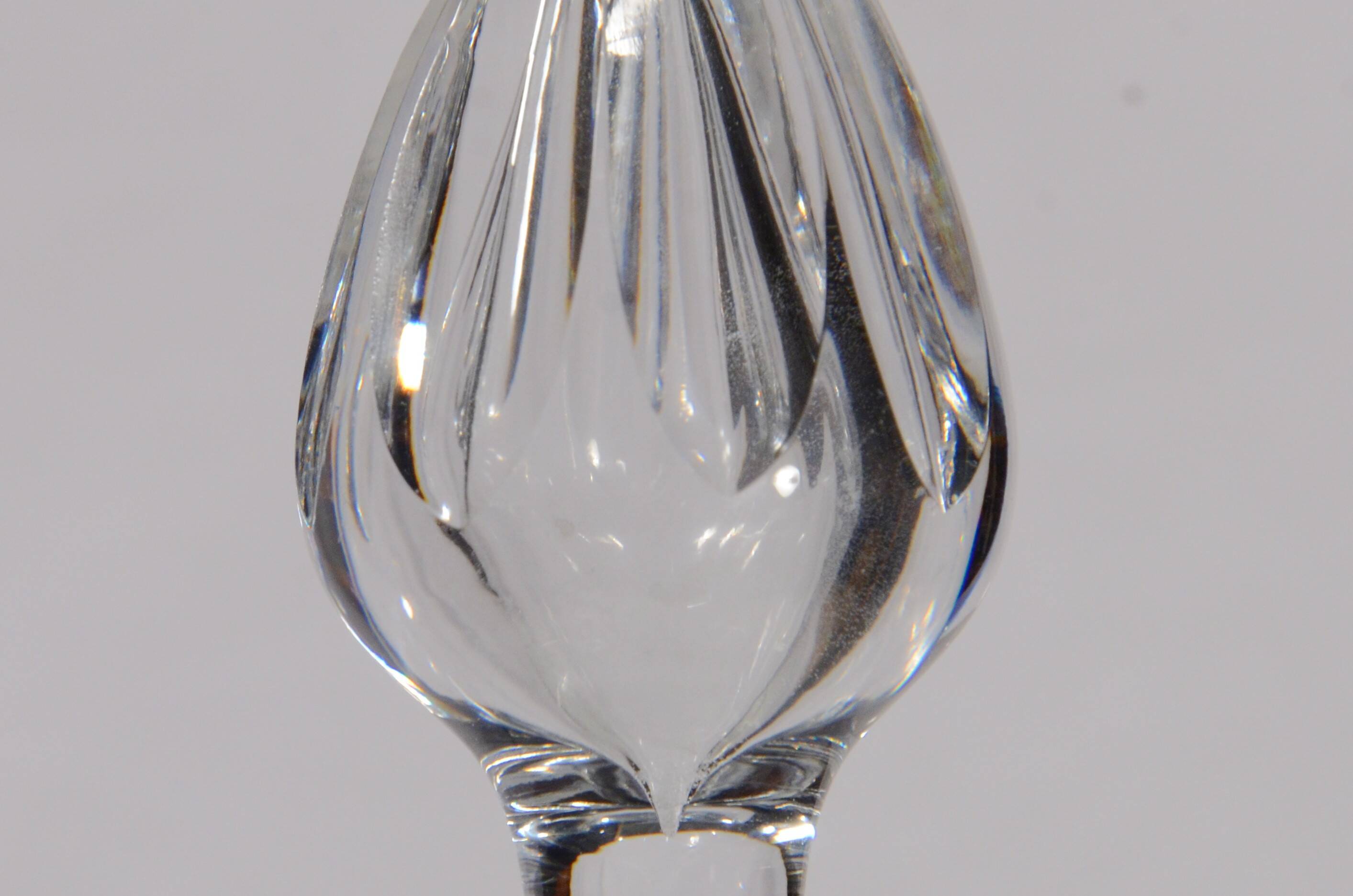 Cut crystal carafe from Saint-Louis, Chantilly model, no. 228, France.