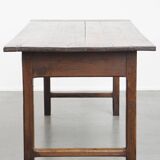 Antique French Country Chestnut Dining Table, Early 19th Century