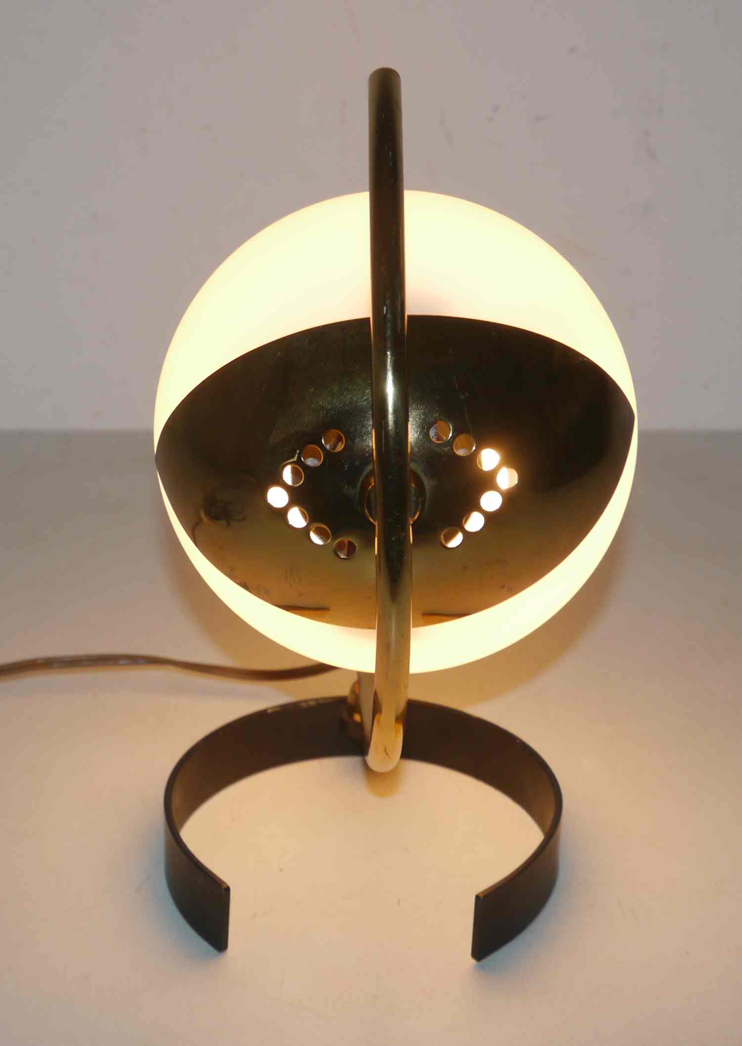 Lamp or wall lamp metal and opaline design 50's years