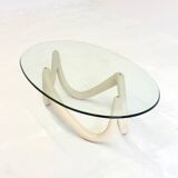 Oval coffee table with sculptural base by Armando Rosato