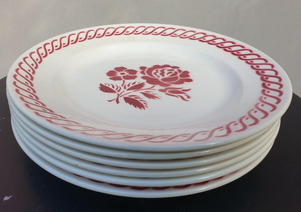 Set 6 plates Gien France Claire