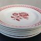 Set 6 plates Gien France Claire