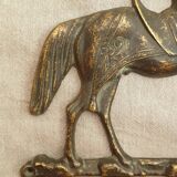 Porte-clés, porte-serviettes, ou porte- torchons mural en forme de cheval harnaché