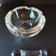 Cendrier moderniste en cristal signé Daum Nancy France avec pilon