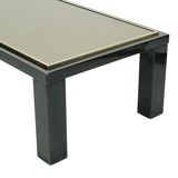Table basse design Belgo Chrom par Roger van Hevel Or 23 carats 130 cm