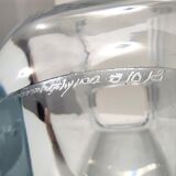 Thick transparent glass vase by strombergshyttan, sweden 1960s