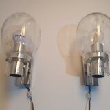 Pair of space age wall lights by Doria Leuchten