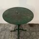 Garden table, wrought iron outdoor pedestal table