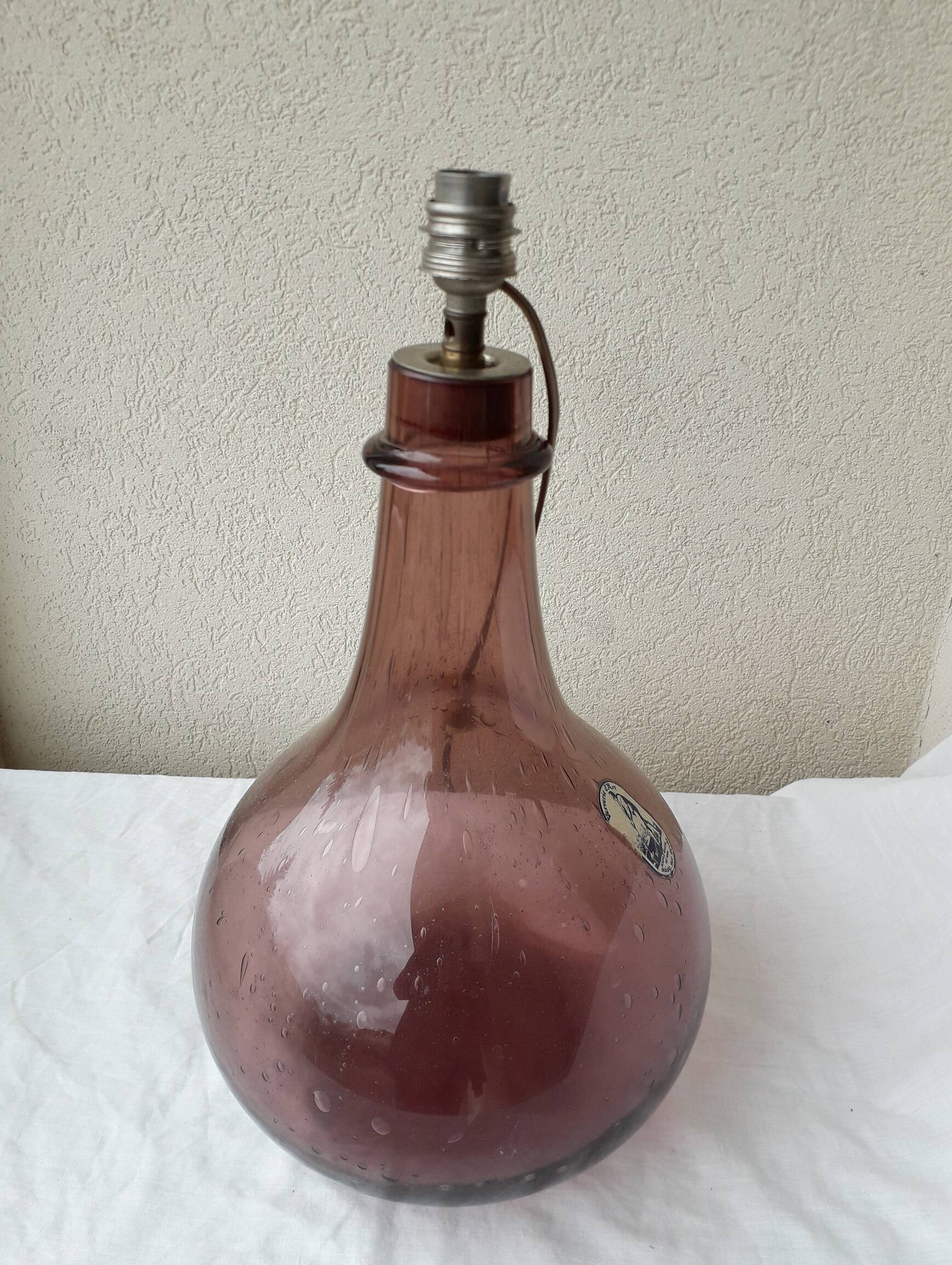 Bubble glass lamp base