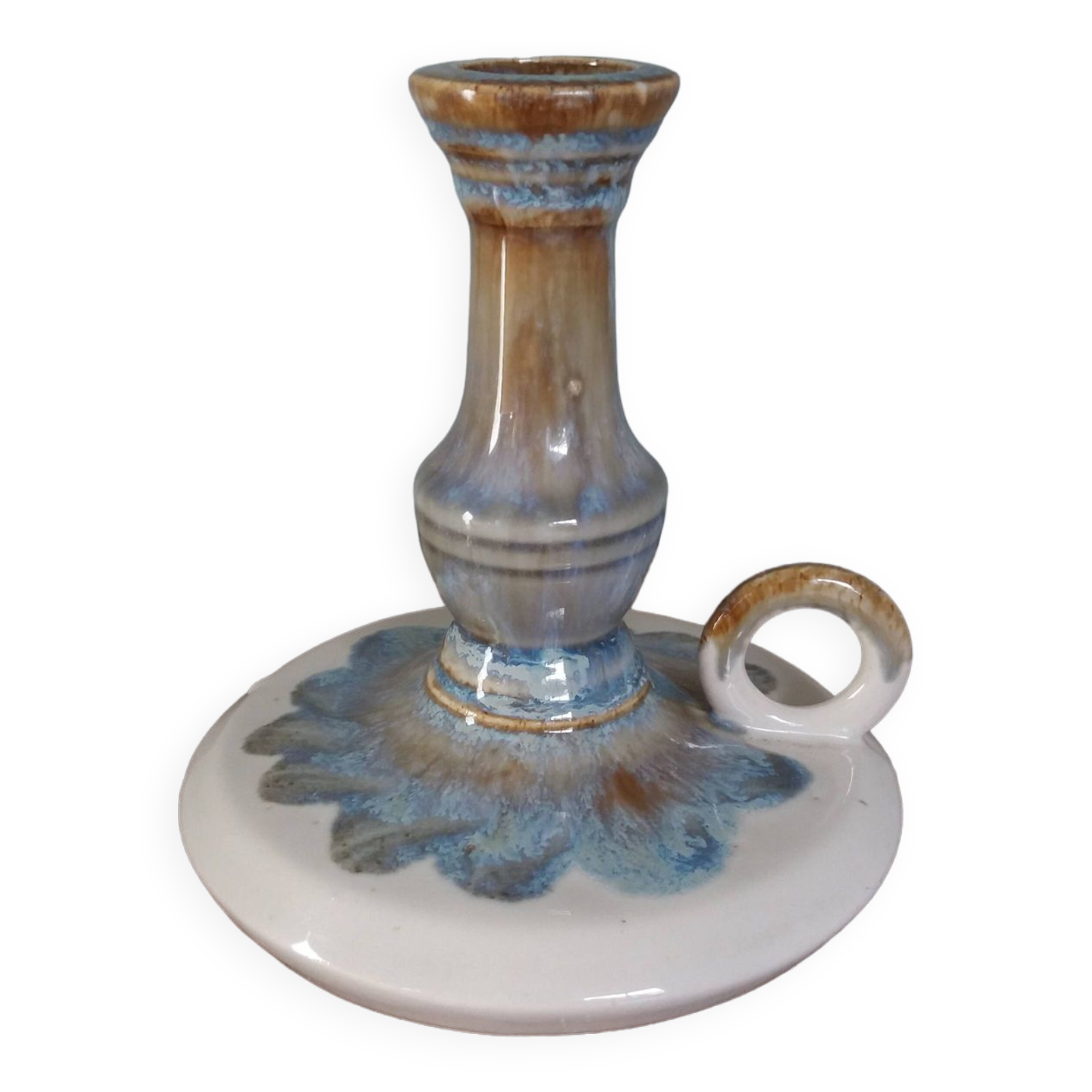 Rhodaceram flamed cloud sandstone candle holder