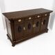 Large buffet with 4 doors in oak and mahogany - early 20th century