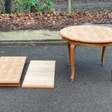 Renovated Louis XV dining table in cherry wood from the 20th century, 210cm.
