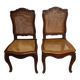 Chaises cannées noyer Louis XV