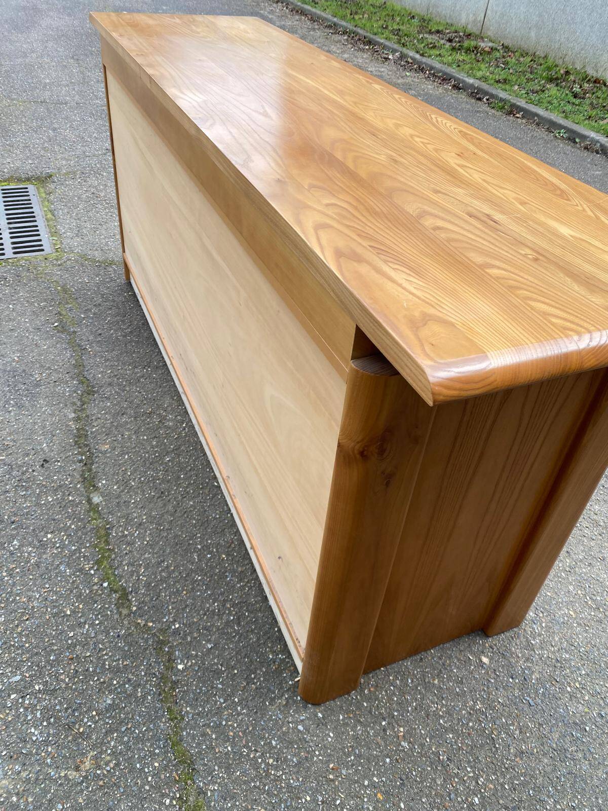 Vintage Scandinavian oak sideboard from the 1980s.