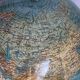 Vintage terrestrial globe 1965 German glass Columbus duo - 34 cm